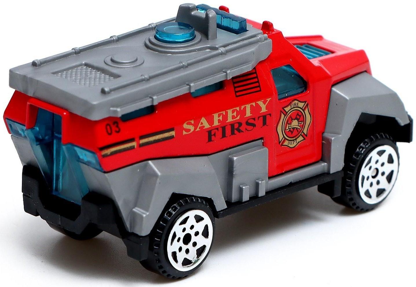 Набор металлических машин «Пожарная служба», 3 штуки