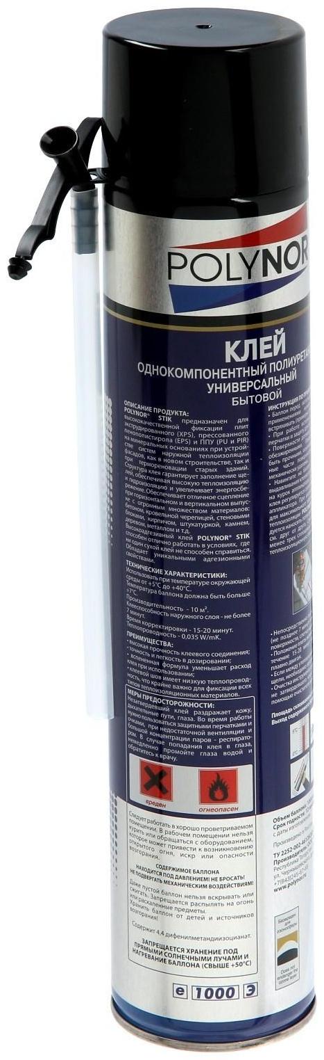 Клей полиуретановый POLYNOR STIK, для теплоизоляции, 1000 мл