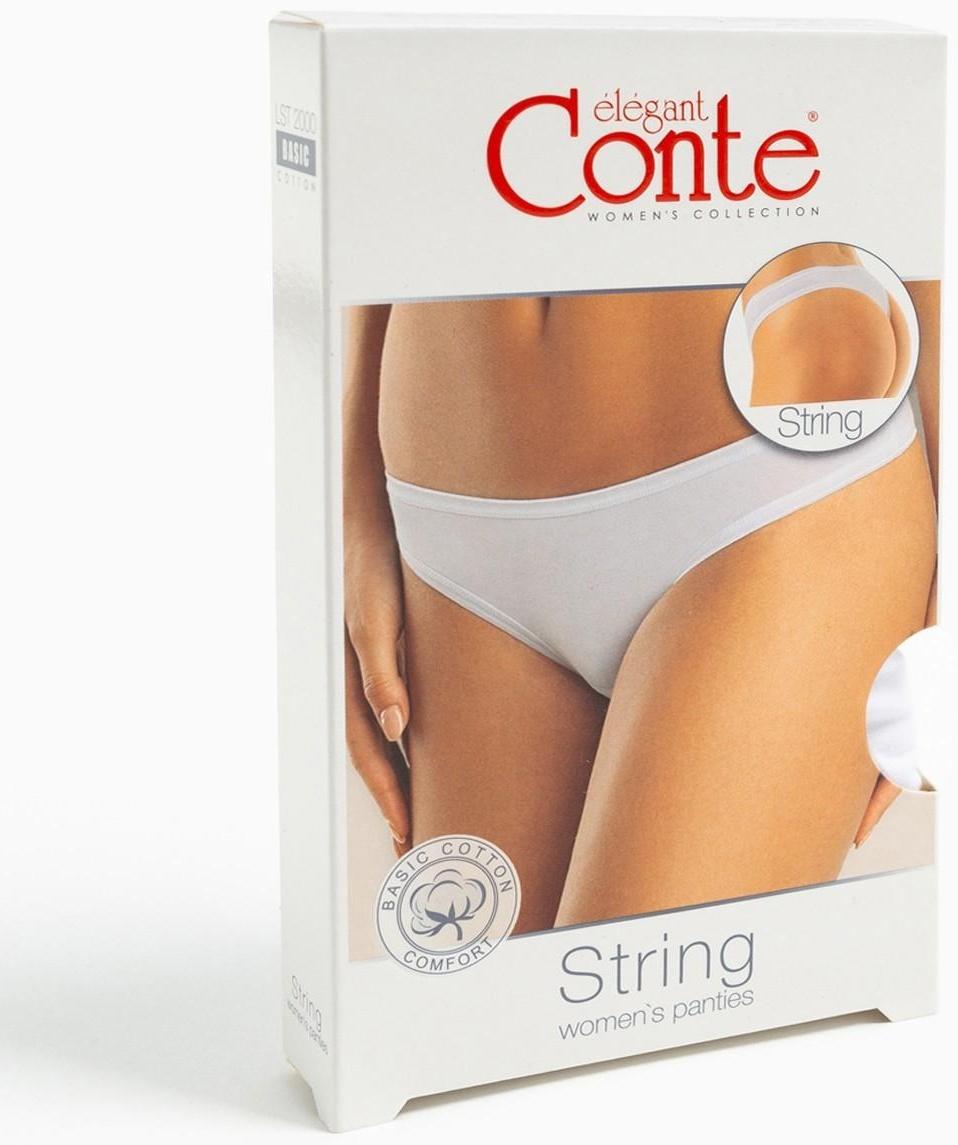 Трусы женские стринги, цвет белый, размер 44