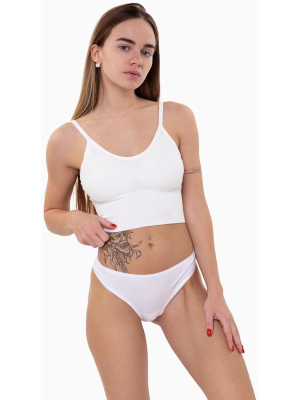 Трусы женские стринги, цвет белый, размер 44