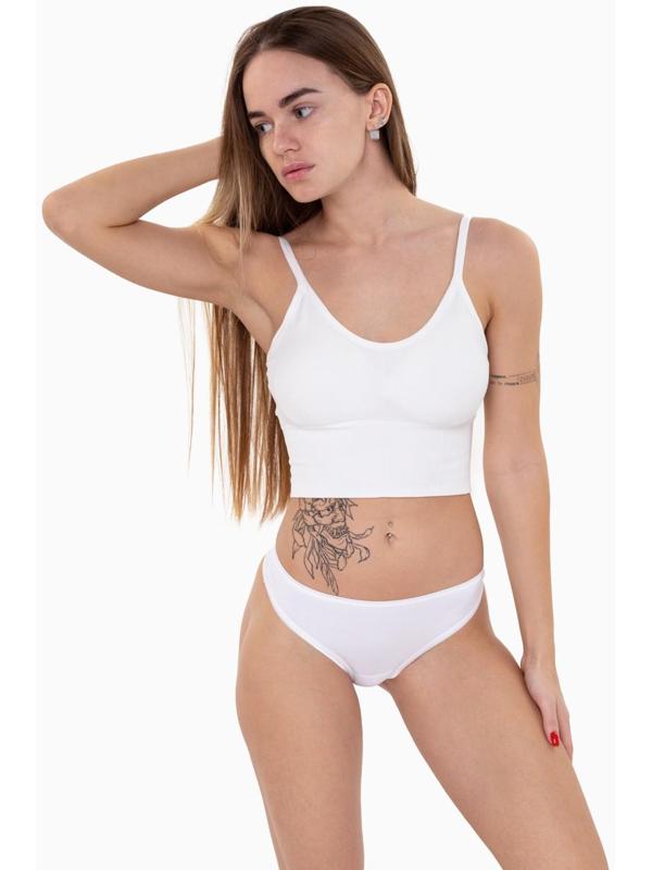 Трусы женские стринги, цвет белый, размер 44