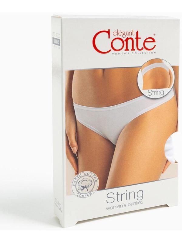 Трусы женские стринги, цвет белый, размер 44