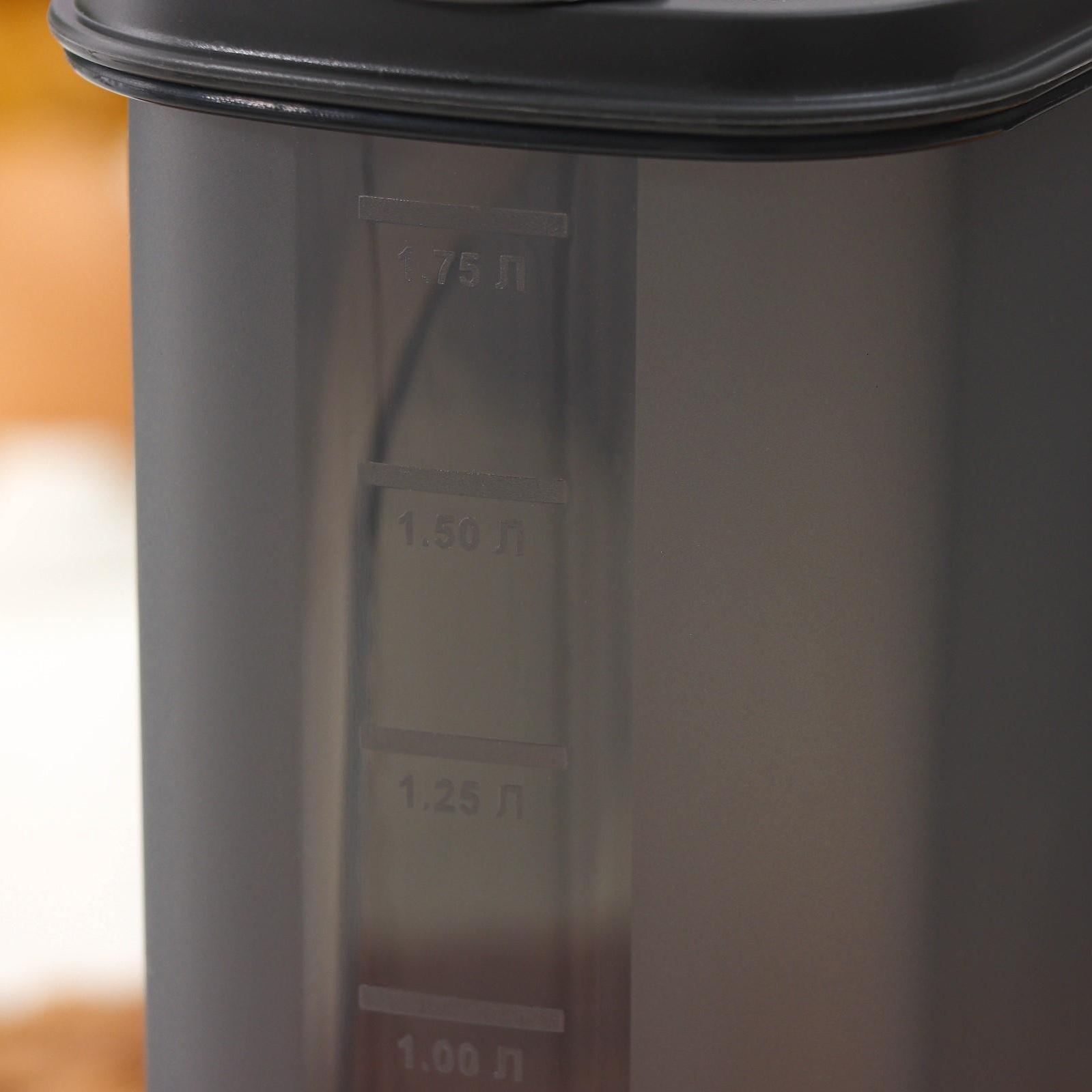 Ёмкость для сыпучих продуктов «Бест», 2 л, 9,5×19×19 см, цвет графитовый