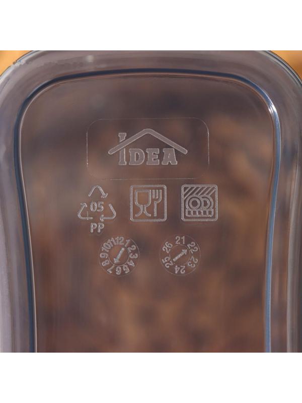 Ёмкость для сыпучих продуктов «Бест», 2 л, 9,5×19×19 см, цвет графитовый