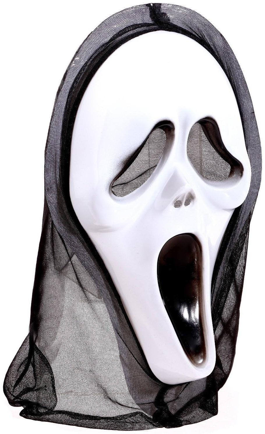 Карнавальный плащ с капюшоном «Красные черепа», атлас + маска