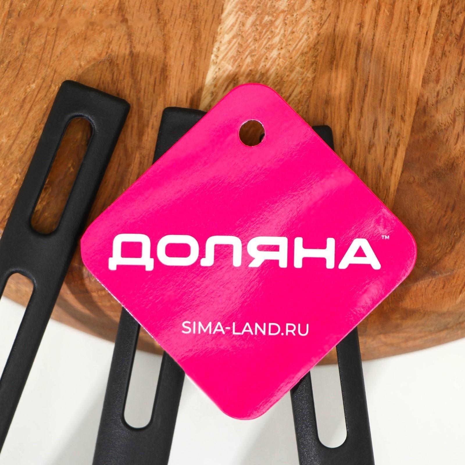 Набор кухонных принадлежностей Доляна «Глори», 3 шт, цвет чёрный