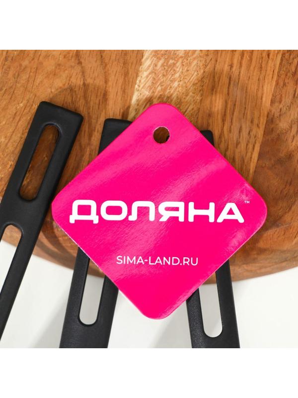 Набор кухонных принадлежностей Доляна «Глори», 3 шт, цвет чёрный