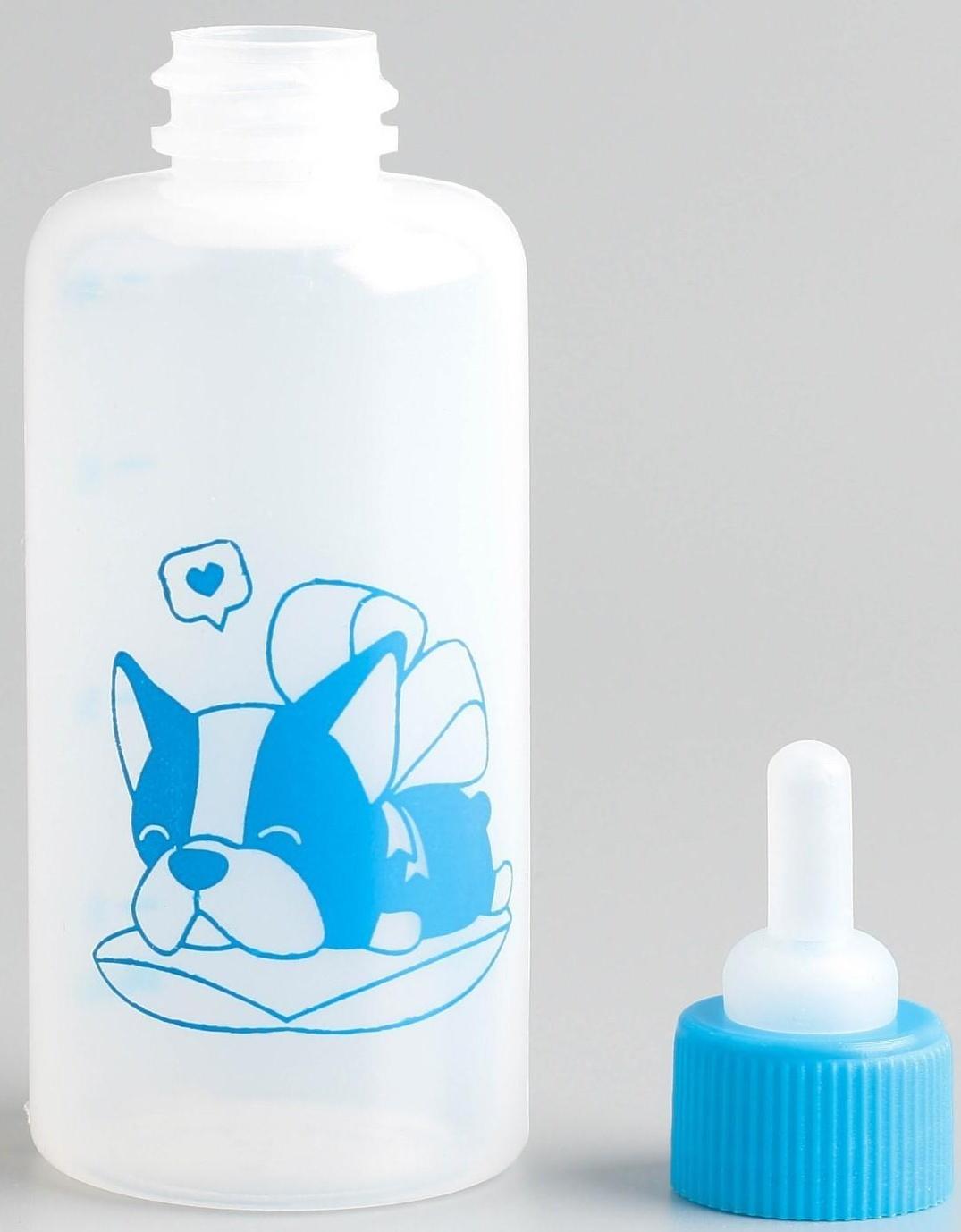 Набор для вскармливания «Пушистое счастье» для щенят, 60 мл, с 4 сосками и ёршиком