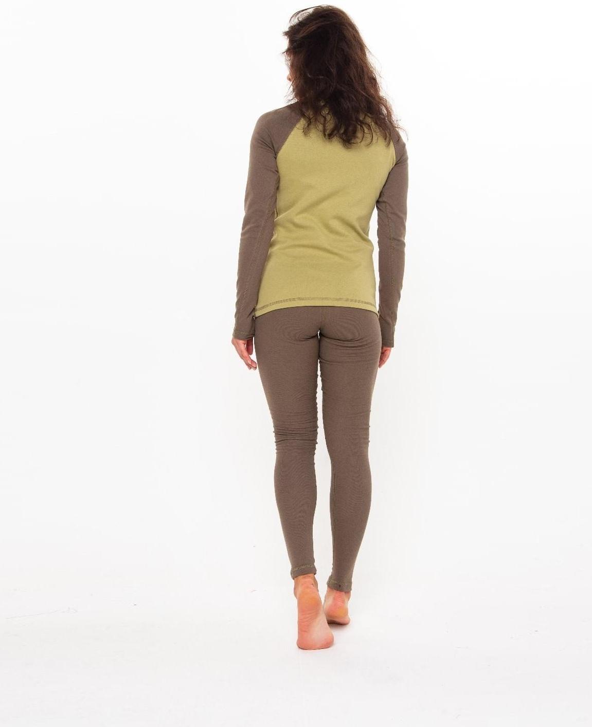 Термобельё женское (лонгслив, леггинсы), цвет хаки, размер 46