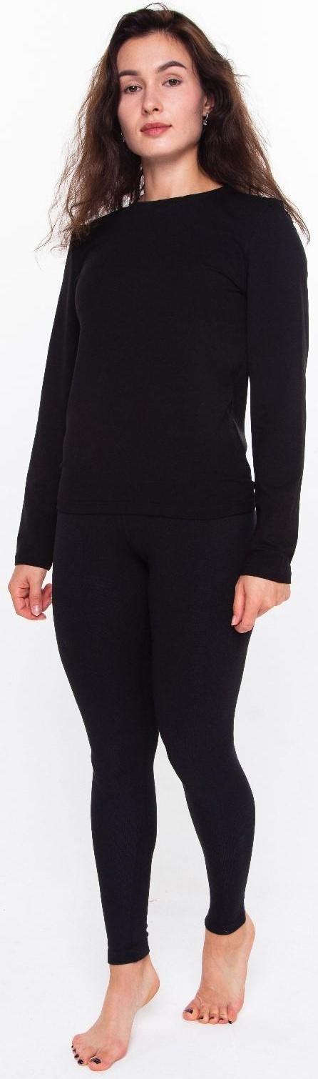 Термобельё женское (леггинсы), цвет чёрный, размер 44