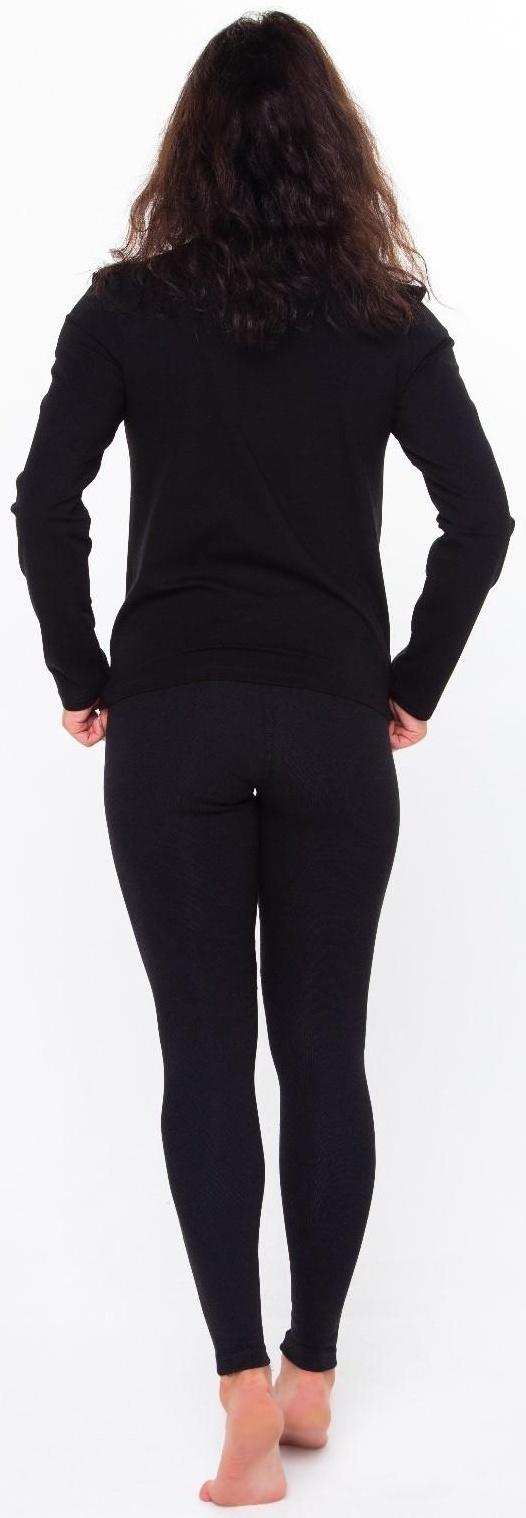 Термобельё женское (леггинсы), цвет чёрный, размер 46