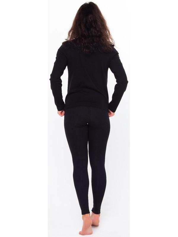 Термобельё женское (леггинсы), цвет чёрный, размер 54