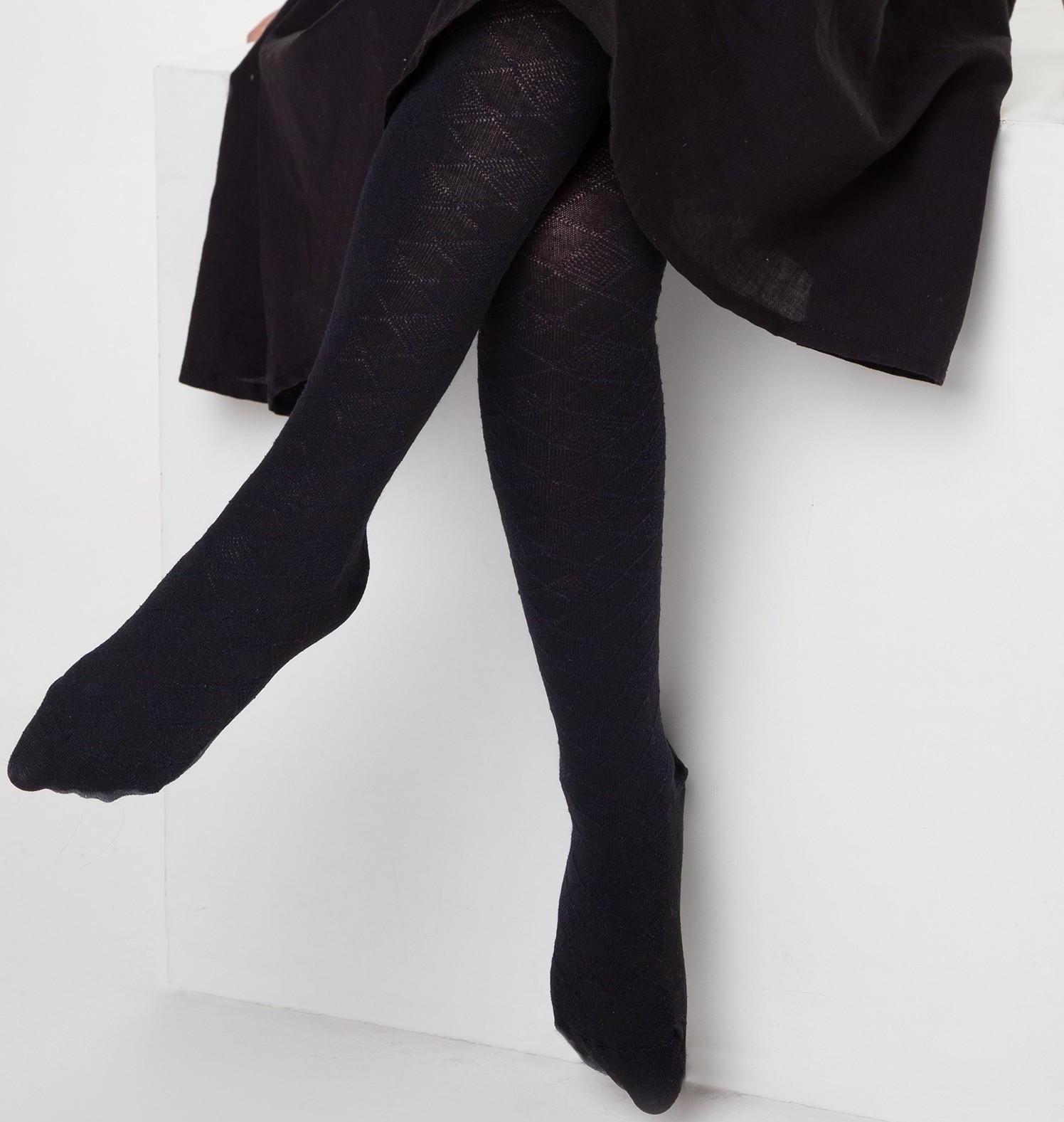 Колготки детские, цвет тёмно-синий, рост 146-152