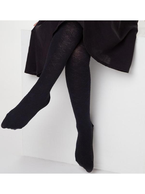 Колготки детские, цвет тёмно-синий, рост 146-152