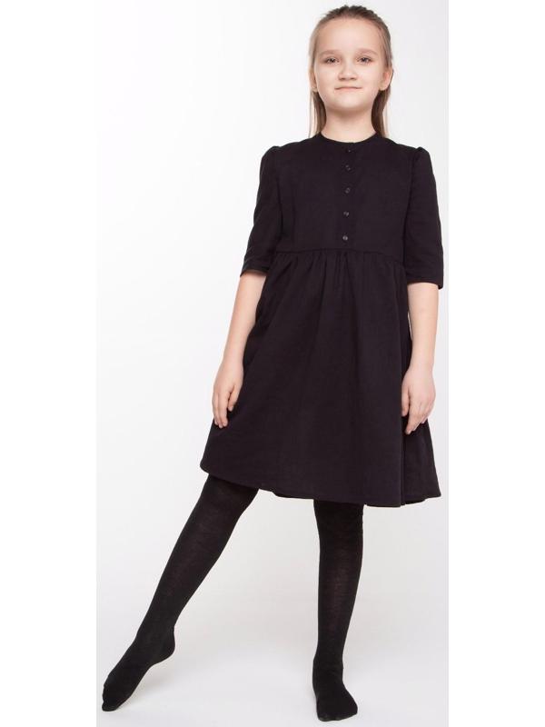 Колготки детские, цвет чёрный, рост 116-122