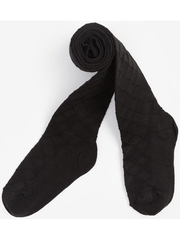 Колготки детские, цвет чёрный, рост 116-122