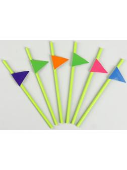 Трубочки для коктейля «Флажки», в наборе 6 шт