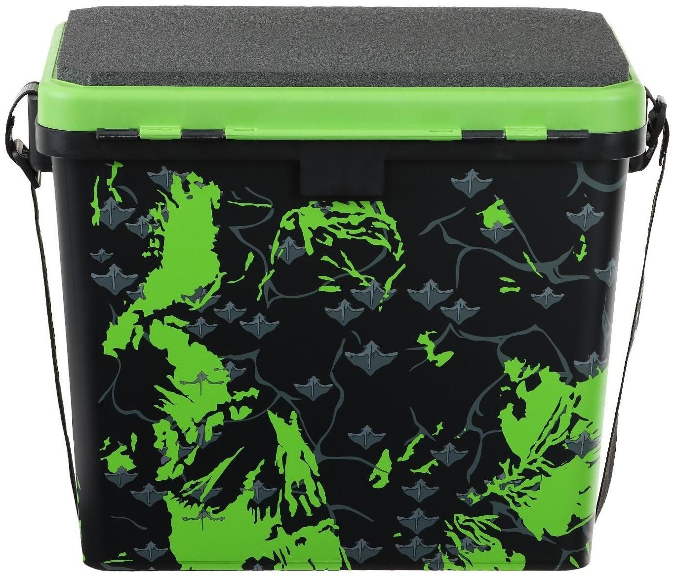 Ящик рыболовный зимний SHARK односекционный салатовый (HS-IB-19-SHG-1) Helios