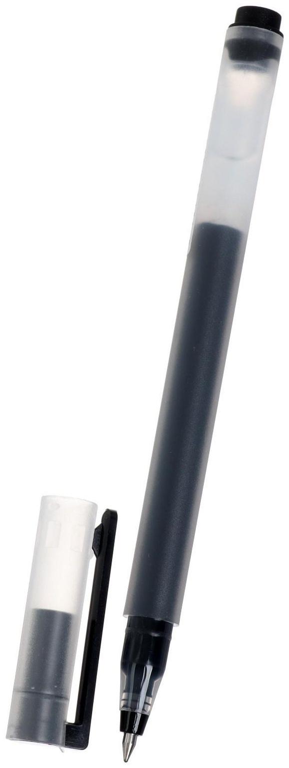 Ручка гелевая 0,5мм черная, бесстержневая, длина письма 1600 метров (штрихкод на штуке)