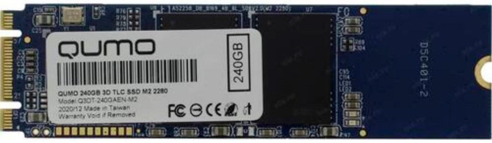 Накопитель SSD QUMO Novation Q3DT-128GAEN-M2, 128Гб, PCI-E x4, M2