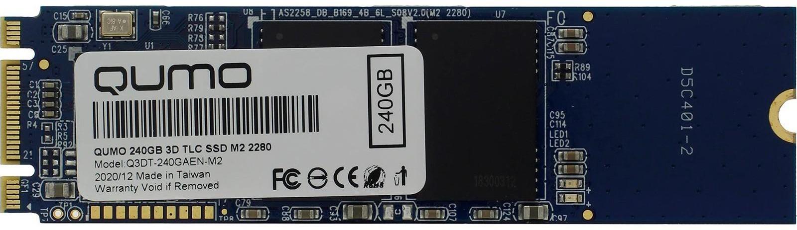 Накопитель SSD QUMO Novation Q3DT-240GAEN-M2, 240Гб, PCI-E x4, M2
