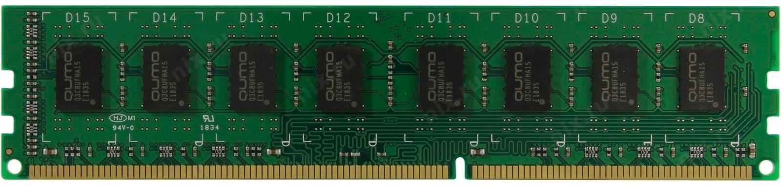 Память DDR3 QUMO QUM3U-4G1333C9, 4Гб, 1333 МГц, PC-10660, DIMM