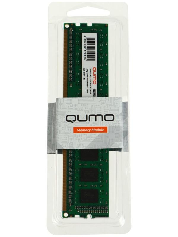 Память DDR3 QUMO QUM3U-4G1333C9, 4Гб, 1333 МГц, PC-10660, DIMM