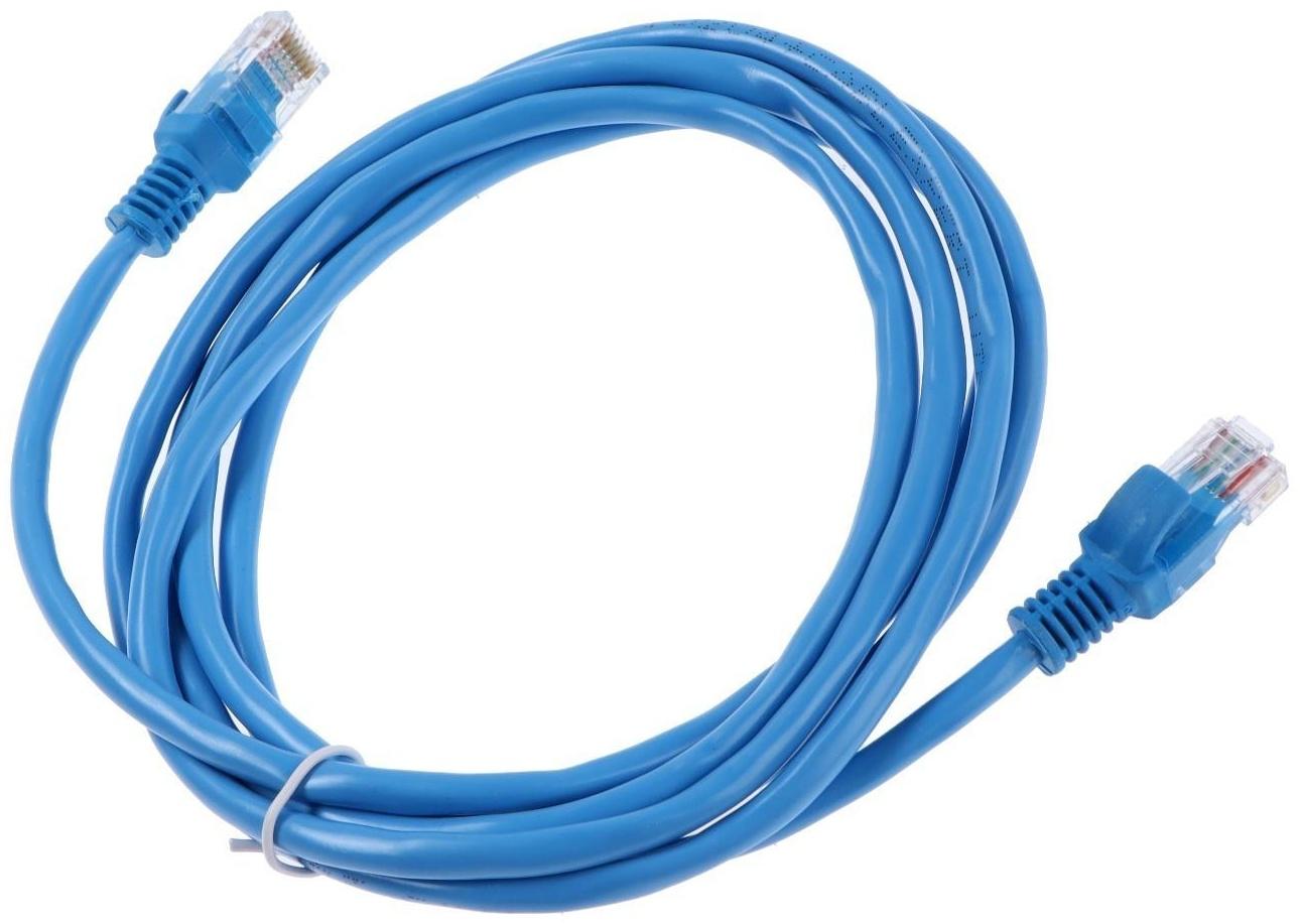 Патч-корд Cablexpert PP12-2M/B, UTP 5е кат., RJ-45(m)-RJ-45(m), 2 м, синий