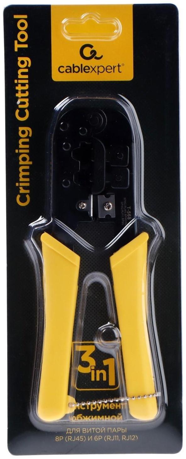 Клещи для обжима и разделки кабелей Cablexpert T-568, для RJ45, RJ12, RJ14, RJ11