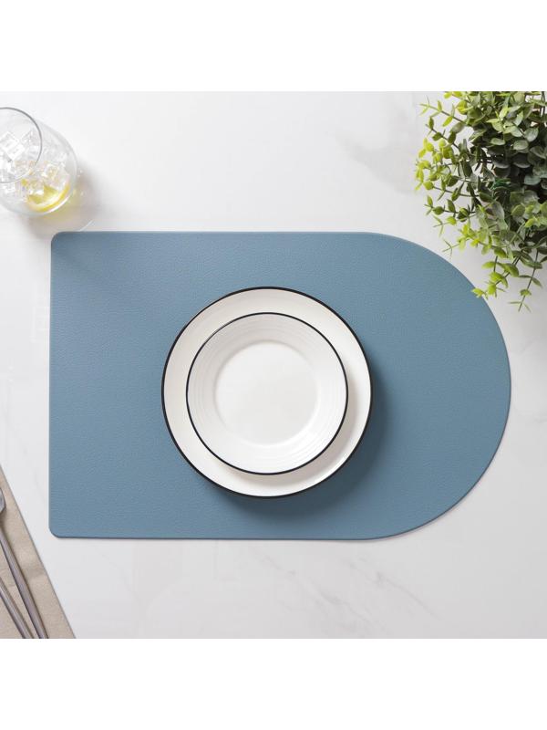 Салфетка сервировочная на стол «Тэм», 45×29,5 см, цвет голубой