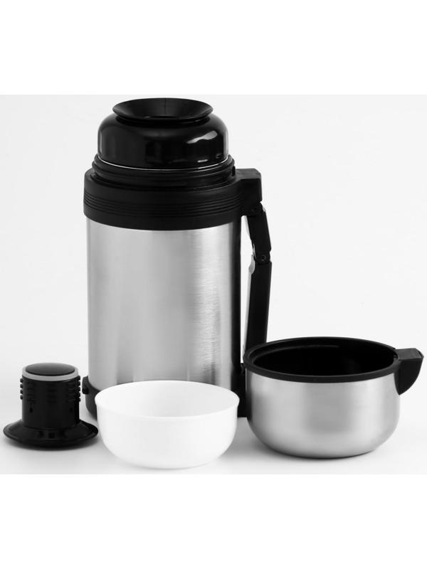 Термос универсальный, 1 л, на ремне, сохраняет тепло 10 ч, 12.5 х 23.5 см