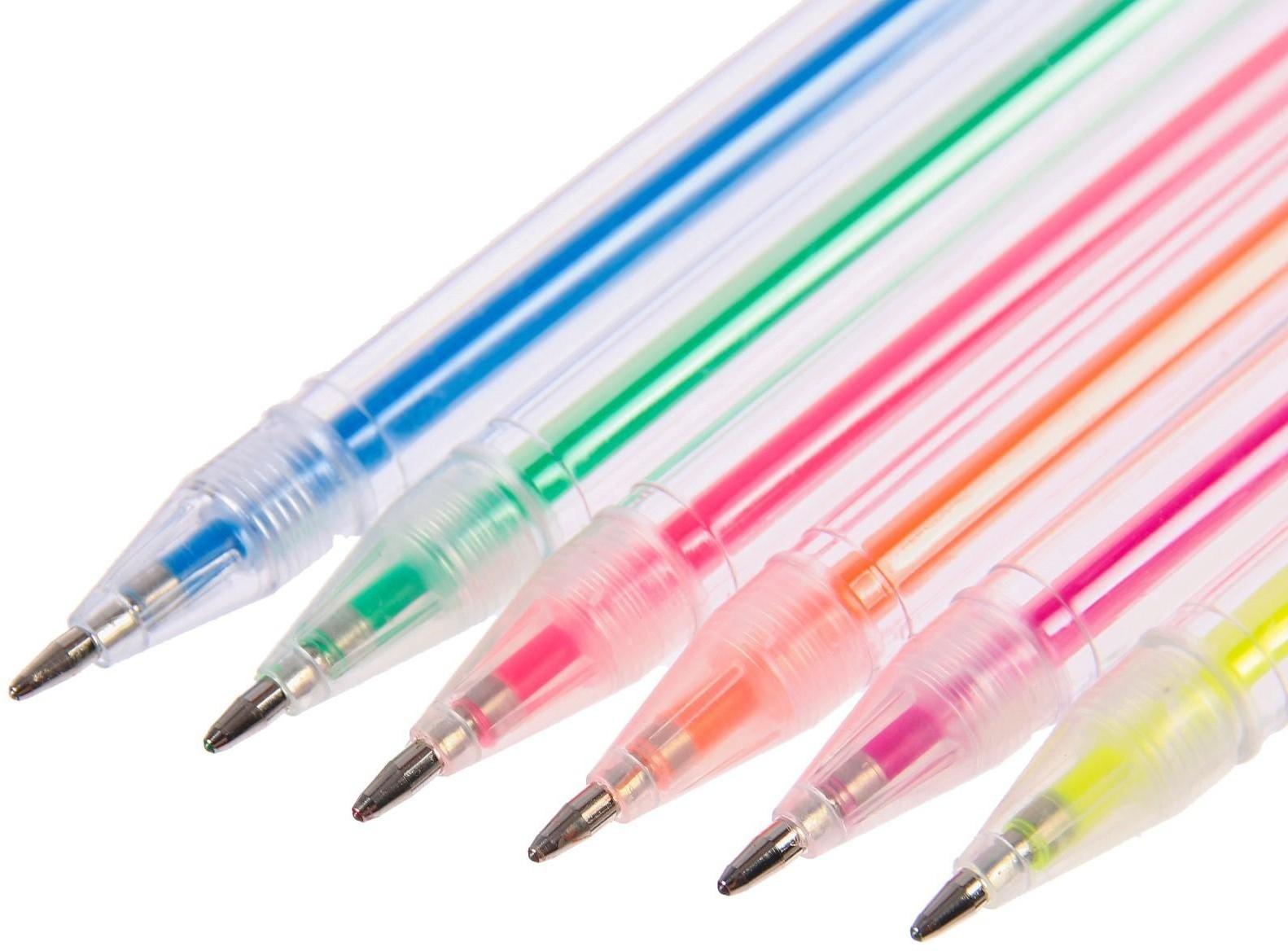 Набор гелевых ручек, 6 цветов, Тачки