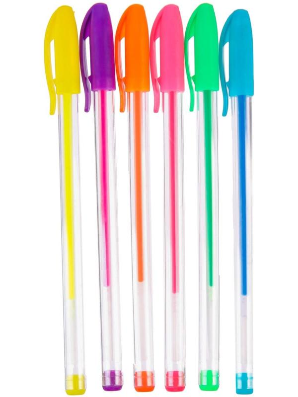 Набор гелевых ручек, 6 цветов, Тачки