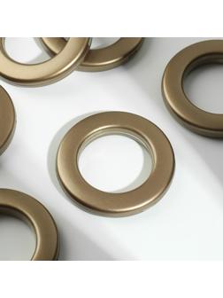 Люверсы для штор, d = 3,4/5,5 см, 10 шт, цвет бронзовый