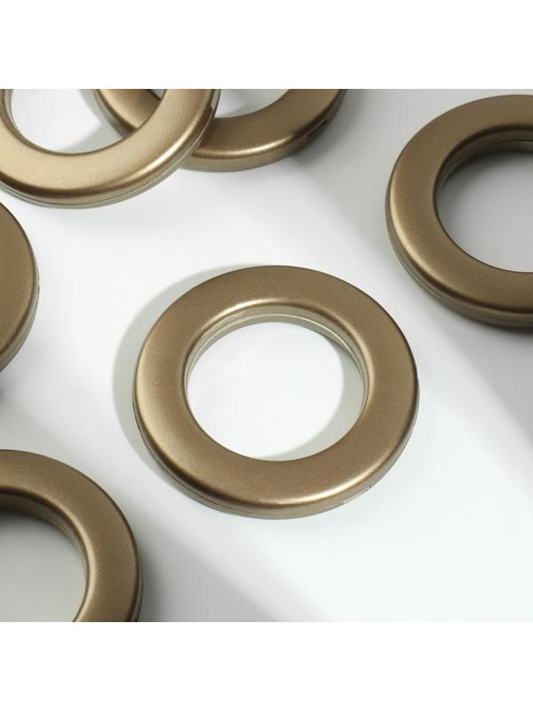 Люверсы для штор, d = 3,4/5,5 см, 10 шт, цвет бронзовый