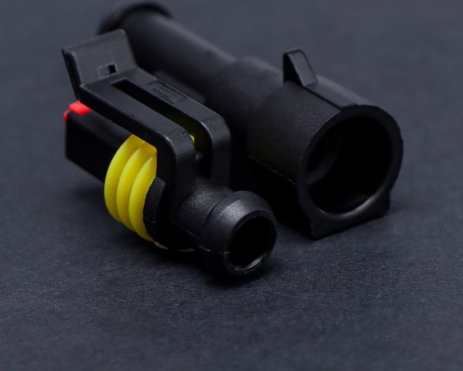 Разъем автомобильный, герметичный штекер-гнездо DJ7011-1.5-11/21, 1 контакт, набор 5 шт