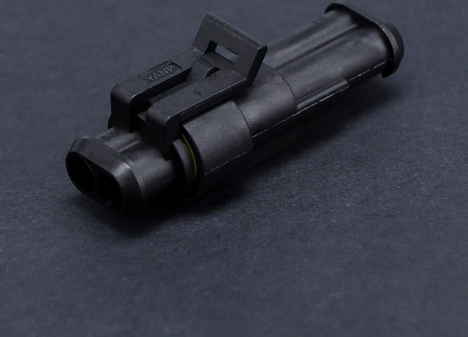 Разъем автомобильный, герметичный штекер-гнездо DJ7021-1.5-11/21, 2 контакта, набор 5 шт