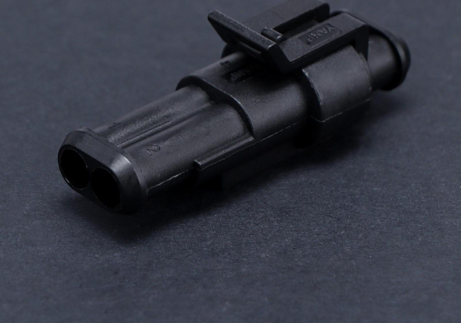 Разъем автомобильный, герметичный штекер-гнездо DJ7021-1.5-11/21, 2 контакта, набор 5 шт