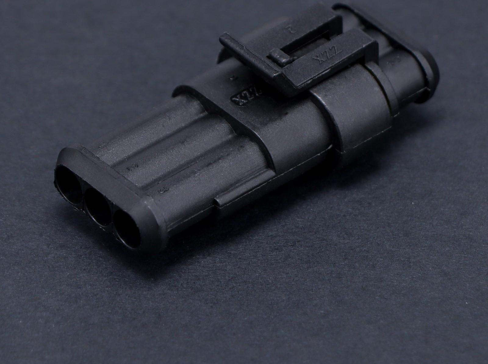 Разъем автомобильный, герметичный штекер-гнездо DJ7031-1.5-11/21 3 контакта, набор 2 шт