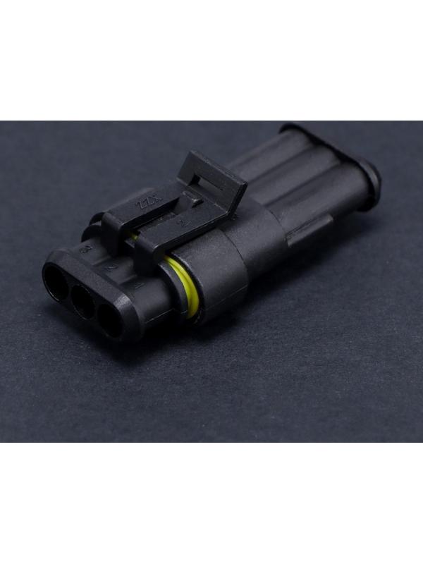 Разъем автомобильный, герметичный штекер-гнездо DJ7031-1.5-11/21 3 контакта, набор 2 шт