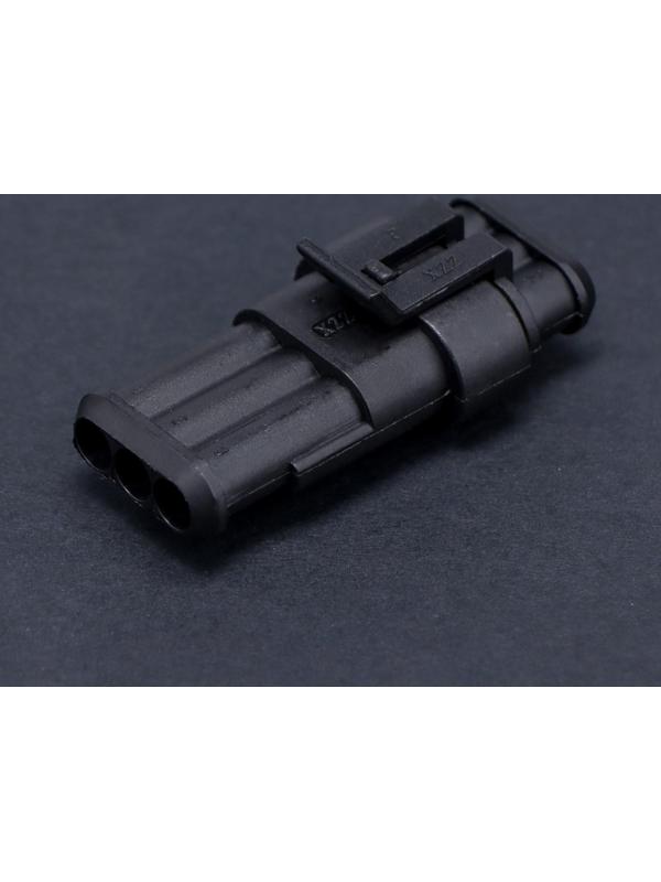 Разъем автомобильный, герметичный штекер-гнездо DJ7031-1.5-11/21 3 контакта, набор 2 шт