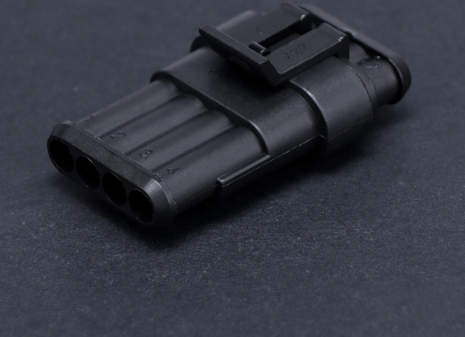 Разъем автомобильный, герметичный штекер-гнездо DJ7041-1.5-11/21 4 контакта, набор 2 шт