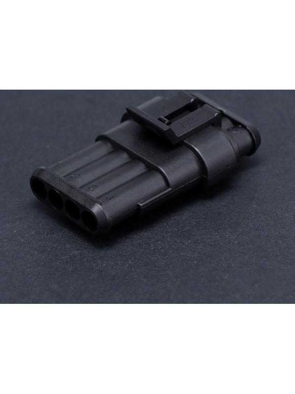 Разъем автомобильный, герметичный штекер-гнездо DJ7041-1.5-11/21 4 контакта, набор 2 шт