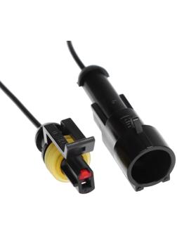 Разъем автомобильный, герметичный штекер-гнездо DJ7011-1.5-11/21, 1 контакт, набор 2 шт