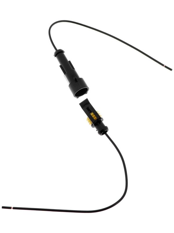 Разъем автомобильный, герметичный штекер-гнездо DJ7011-1.5-11/21, 1 контакт, набор 2 шт