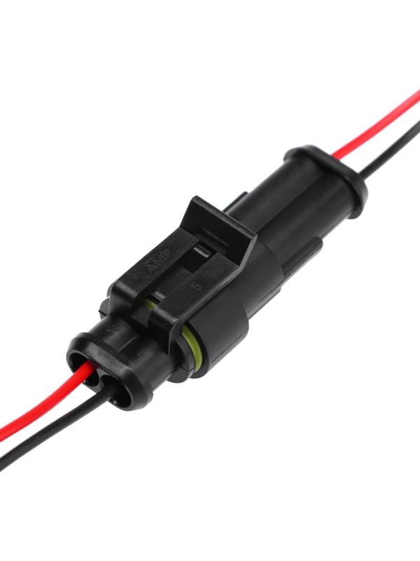 Разъем автомобильный, герметичный штекер-гнездо DJ7021-1.5-11/21, 2 контакта, набор 2 шт