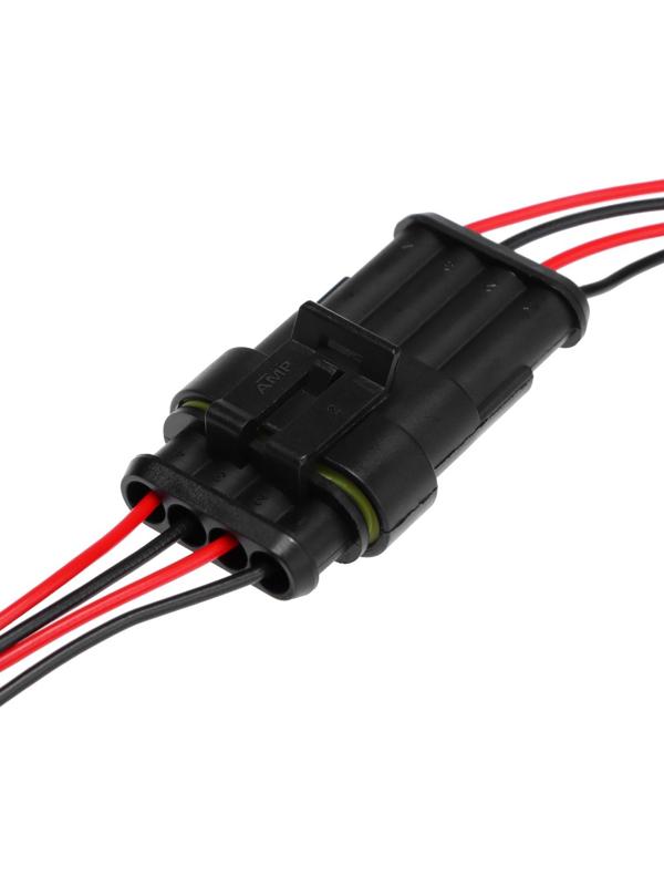 Разъем автомобильный, герметичный штекер-гнездо DJ7041-1.5-11/21, 4 контакта, набор 2 шт