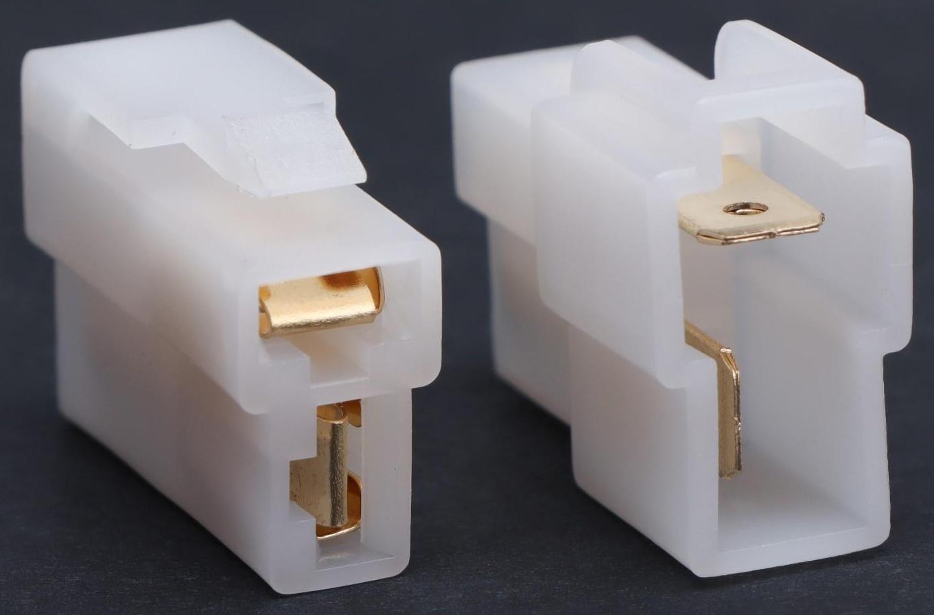 Разъем автомобильный, штекер-гнездо DJ7021-6.3-11/21, 2 контакта, набор 10 шт