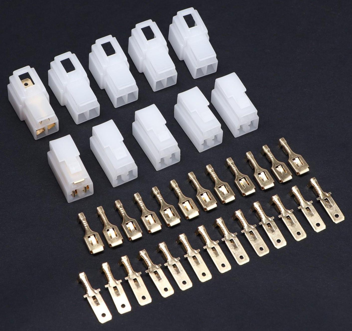 Разъем автомобильный, штекер-гнездо DJ7031-6.3-11/21, 3 контакта, набор 5 шт