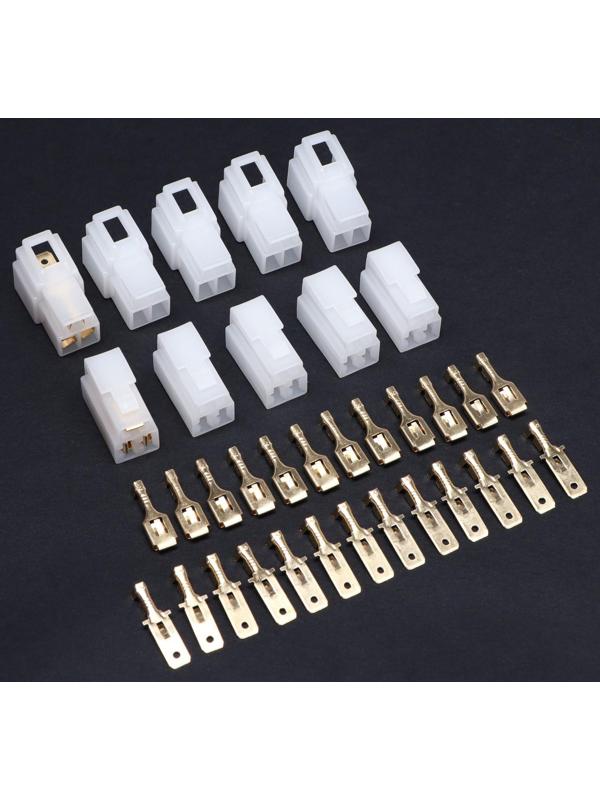 Разъем автомобильный, штекер-гнездо DJ7031-6.3-11/21, 3 контакта, набор 5 шт